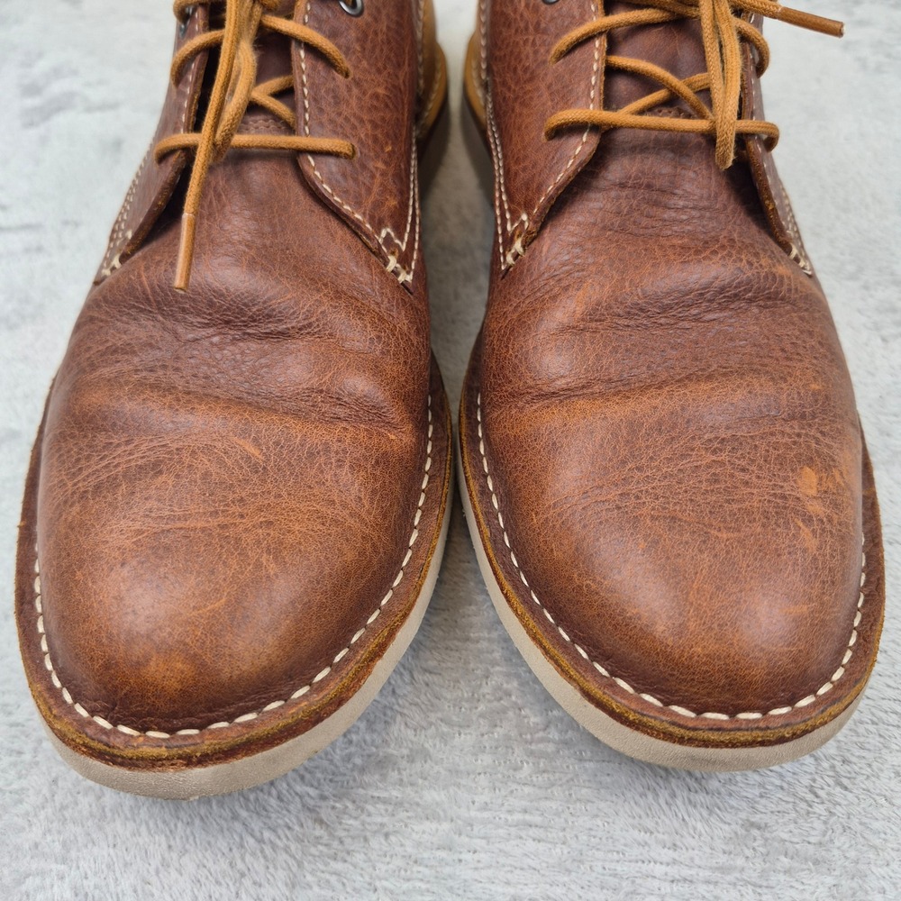 Clarks Hinton Fly Oxford Brown Leather Derby Casual DressShoes Men 11.5 Contrast - Picture 4 of 9